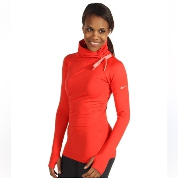 NIKE PRO Hyperwarm Hybrid Side Tie Running Top, EUC! - Picture 1 of 9